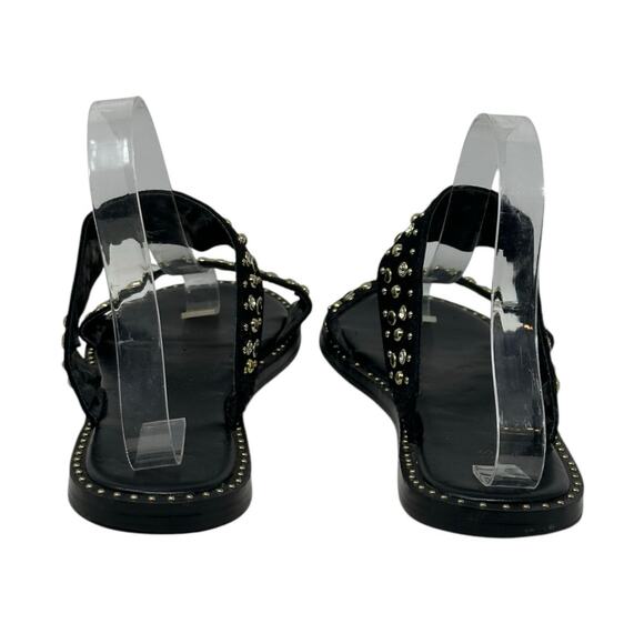 Express black faux suede studded flat sandals size 10 - Picture 5 of 10